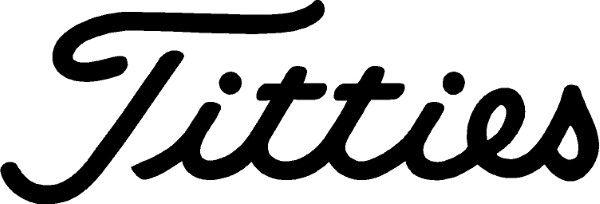 Titlesit Logo - Titties Decal / Sticker Titleist Style 01