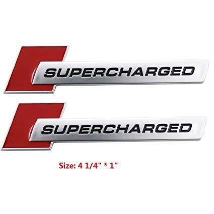 Supercharged Logo - Yoaoo-oem® 2pcs 3d OEM Supercharged Badge Emblem Stickers for Audi A3 A4 A5  A6 Q3 Q5 Q7 S4 S6 Tt