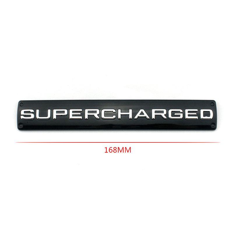 Supercharged Logo - US $6.26 |Plastic Auto Badge Supercharged Emblem Car Tailget Decal Sticker  Adhesive Logo For Range Rover -in Car Stickers from Automobiles & ...