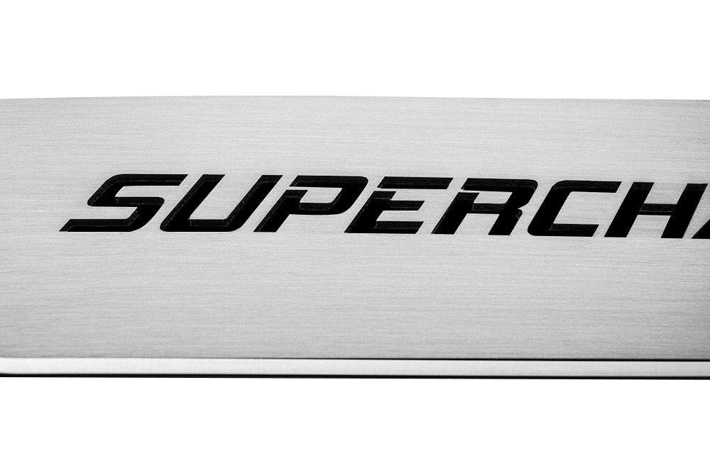 Supercharged Logo - ACC® - Brushed Front Door Badges with Supercharged Logo