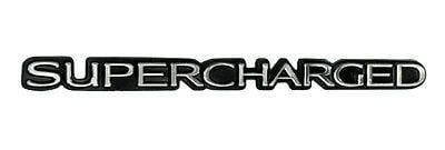 Supercharged Logo - SUPERCHARGER SUPERCHARGED 3D Embossed Emblem Badge Logo over Black Trim
