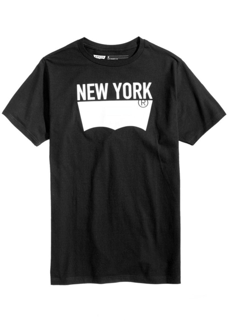 Batwing Logo - Men's Nyc Batwing Logo-Print T-Shirt