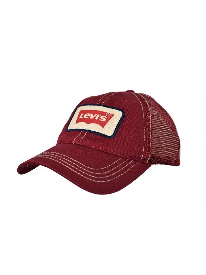 Batwing Logo - Levi's Men's Batwing Logo Patch Adjustable Snapback Hat - Red - CA184YS6MEW