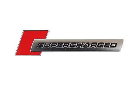 Supercharged Logo - Genuine Audi Accessories 4F0853601A2ZZ Red 'SUPERCHARGED' Badge