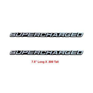 Supercharged Logo - Details about Chrome SUPERCHARGED Emblem - Universal Emblems 2pcs