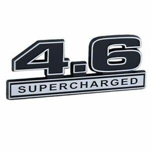 Supercharged Logo - Details about Supercharger 4.6 Liter Supercharged Emblem Badge Logo Chrome  & Black - 5