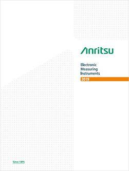 Anritsu Logo - General Catalog : Electronic Measuring Instruments