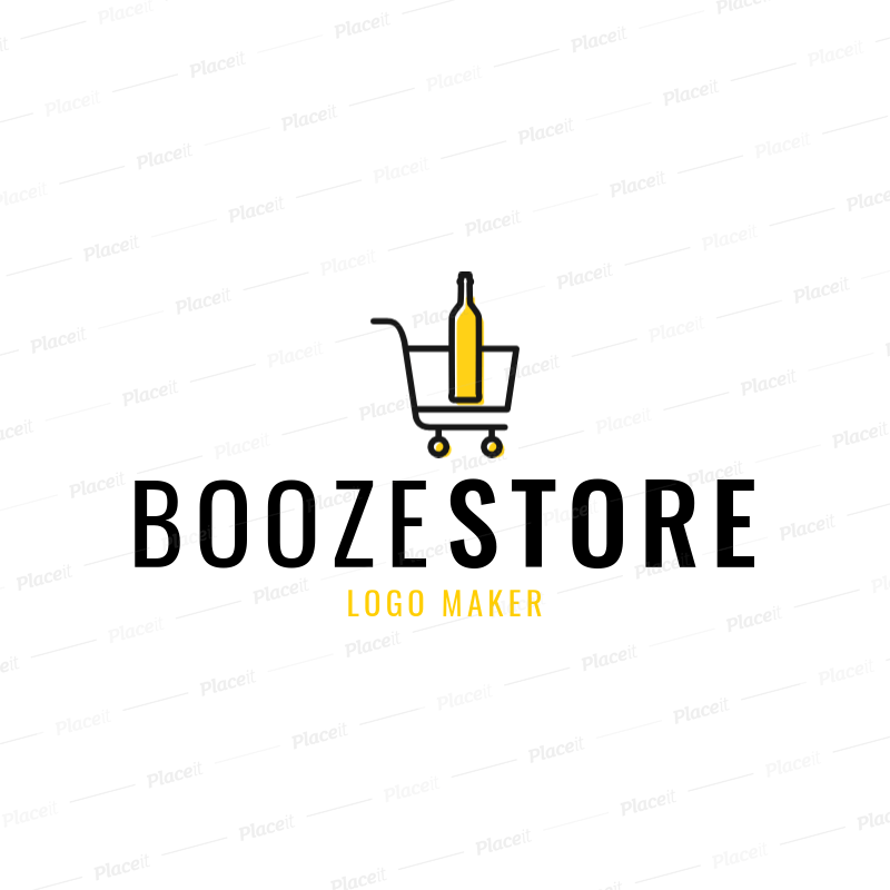 Booze Logo - Liquor Store Logo Maker with Simple Booze Clipart 1814