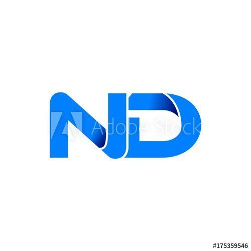 ND Logo - nd logo initial logo vector modern blue fold style - Buy this stock ...