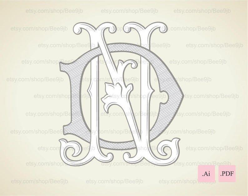 ND Logo - Wedding logo DN, ND | Vintage Monogram | Wedding Clip Art