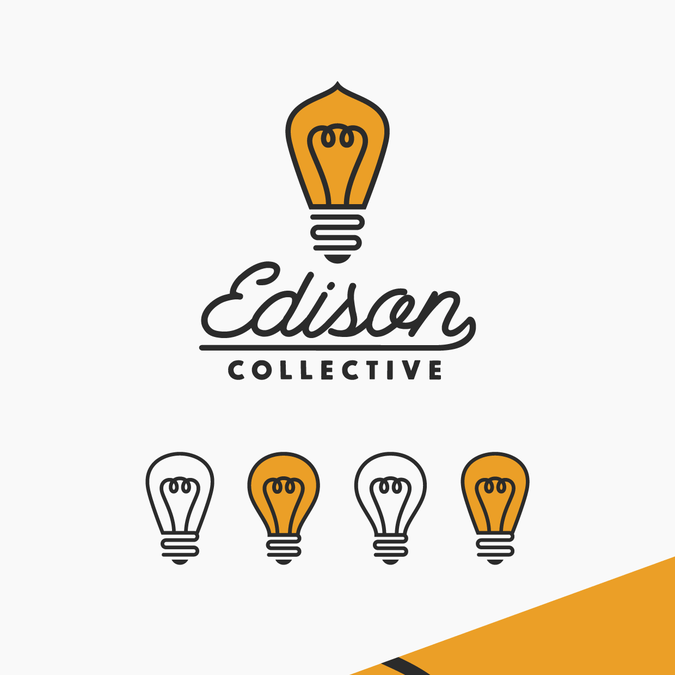 Edison Logo - Electrifying hip logo featuring an edison bulb. Logo design contest