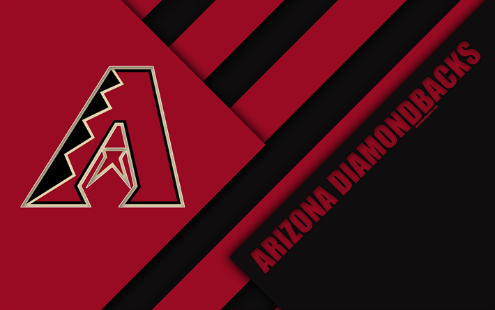 Dimondbacks Logo - Download wallpapers Arizona Diamondbacks, MLB, 4k, red black ...