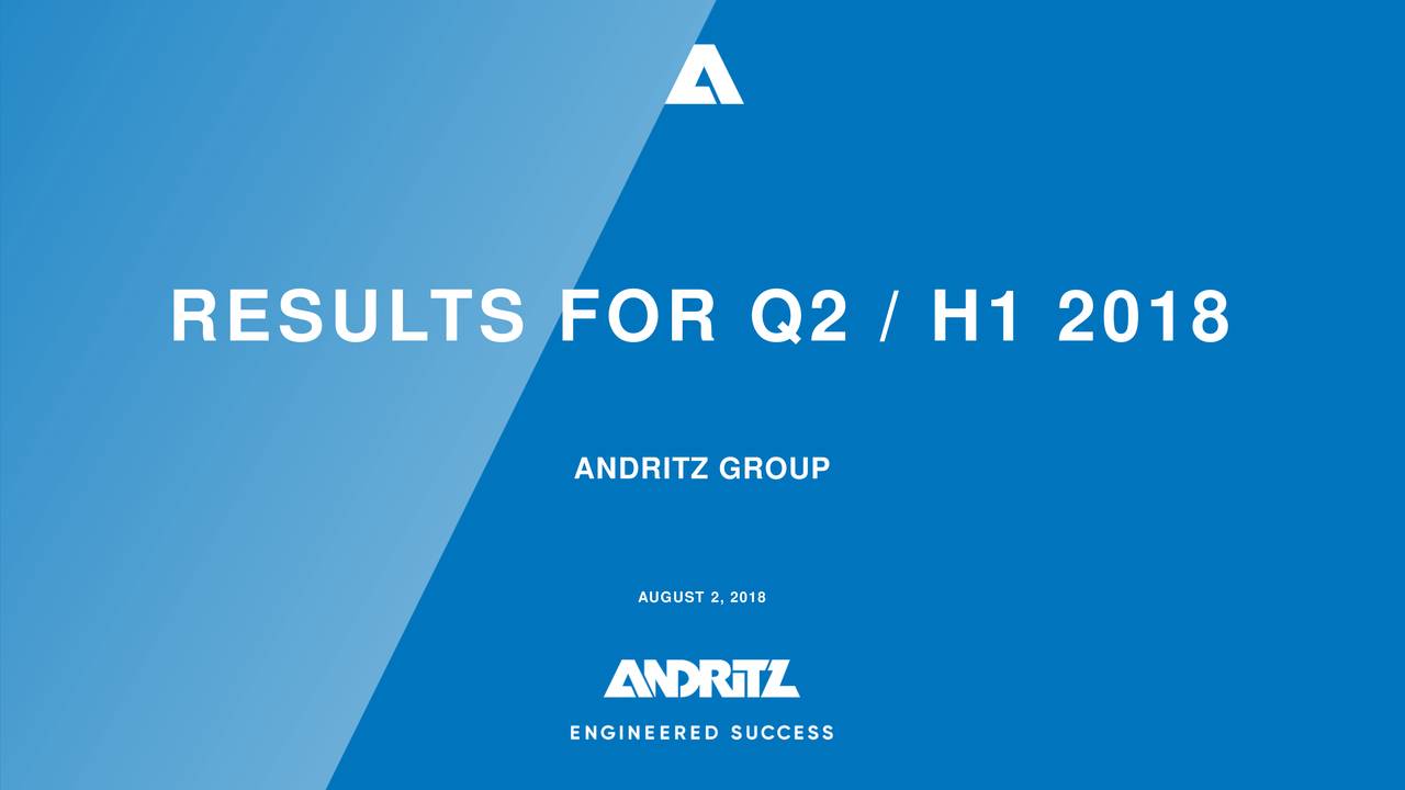 Andritz Logo - Andritz AG ADR 2018 Q2 - Results - Earnings Call Slides - Andritz AG ...