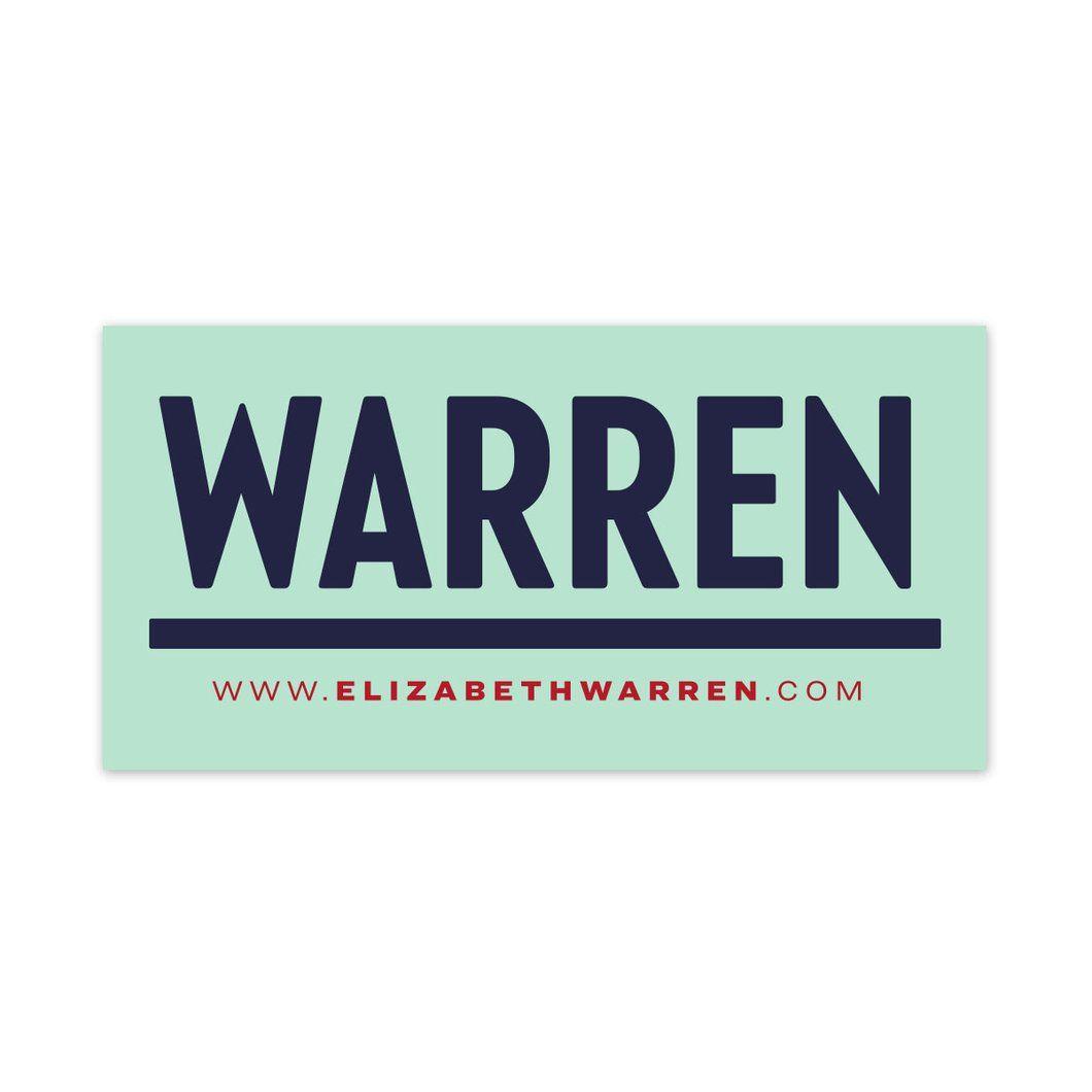 Warren Logo - Warren Liberty Green Bumper Sticker Packs (5-50 stickers)