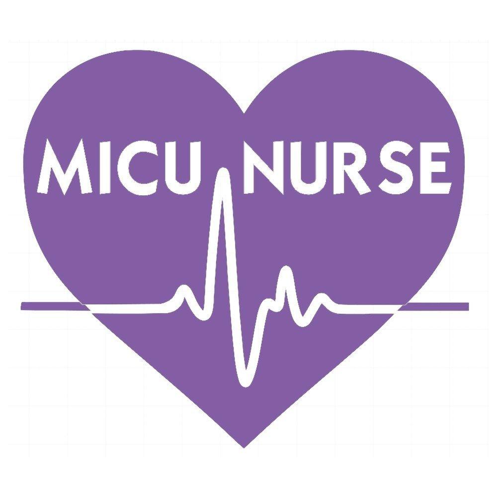 Micu Logo - MICU Nurse Heart Decal