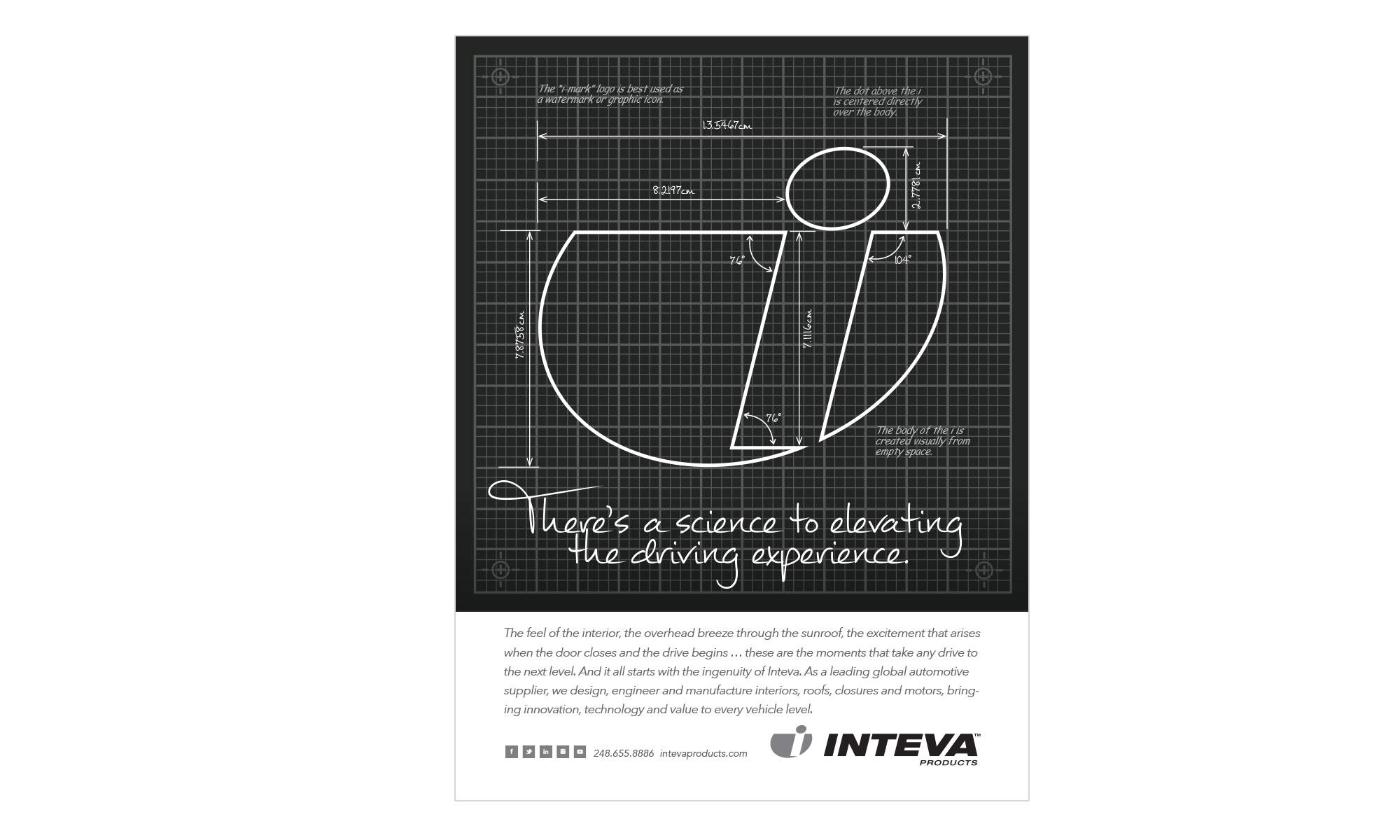 Inteva Logo - TMV Group. Inteva Products. Brand Identity and Print Advertising