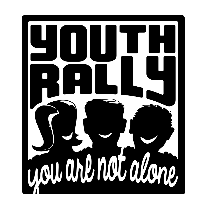 Rally's Logo - Youth Rally ARE NOT ALONE