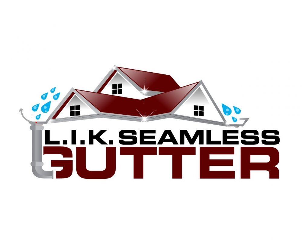 Gutter Logo - L.I.K Seamless Gutter logo design - 48HoursLogo.com