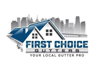 Gutter Logo - First Choice Gutters Slogan Your Local Gutter Pro logo design