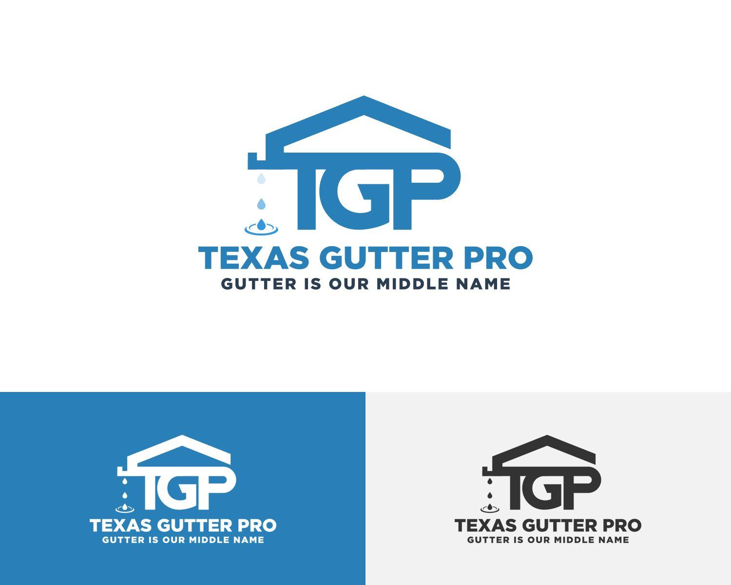 Gutter Logo - Bold, Modern, Construction Logo Design for Texas Gutter Pro