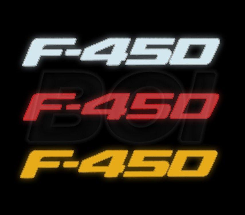 F-450 Logo - 2011 2016 Ford F 450 Superduty RED WHITE AMBER Light Up Fender
