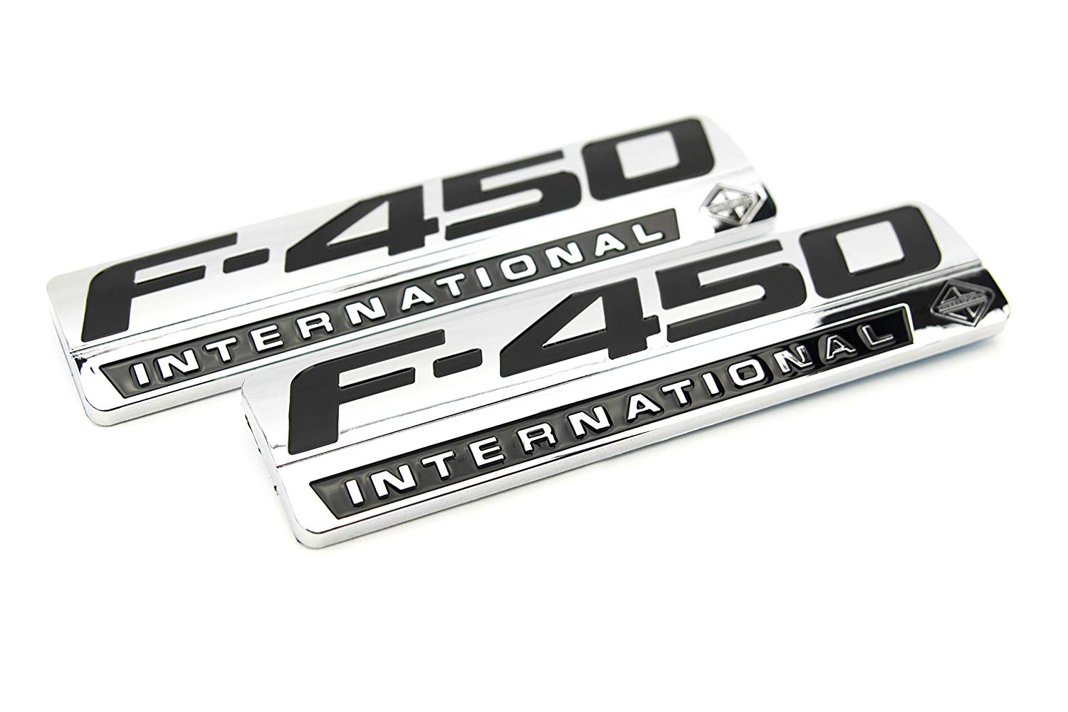 F-450 Logo - Truck Emblem Warehouse 2 New (Pair) Set Custom Chrome