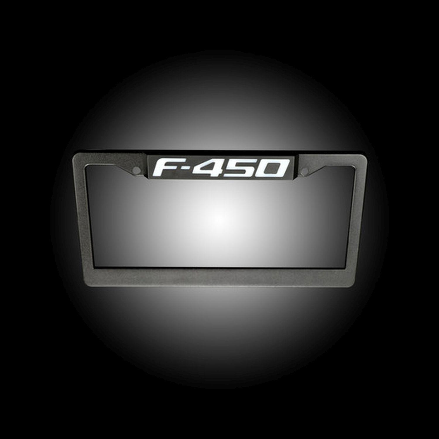 F-450 Logo - RECON 264311F450 Ford F 450 Illuminated Logo Red Black License Plate LED