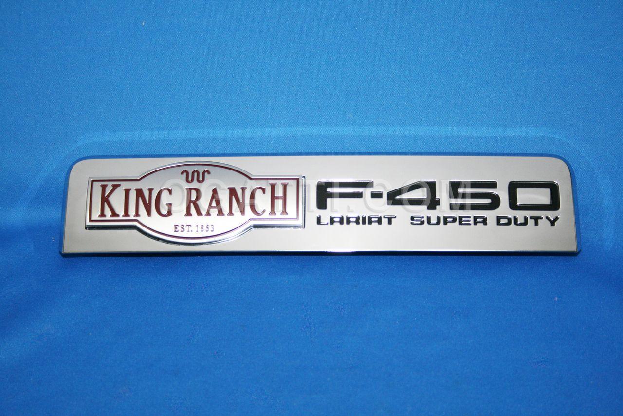 F-450 Logo - 8C3Z 16720 S. F 450 KING RANCH LARIAT SUPER DUTY EMBLEM