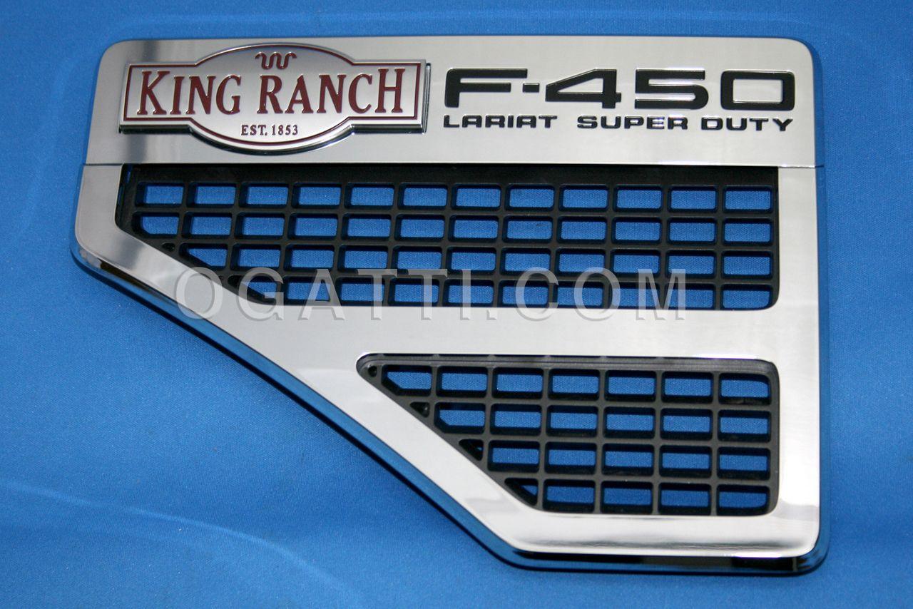 F-450 Logo - VENT F 450 KING RANCH SUPER DUTY 6.4L DIESEL AND V8 POWER STROKE FENDER LEFT SIDE EMBLEM