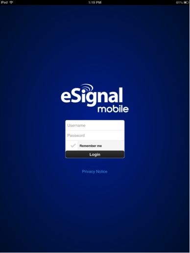 eSignal Logo - eSignal Members Support | eSignal Mobile