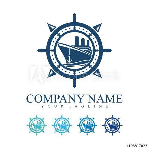 Ship Logo - Ship Logo, Compass, Ship's Wheel, Anchor, Design Logo Vector - Buy ...