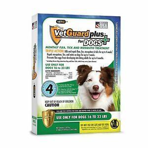 VetGuard Logo - Details about VetGuard Plus Flea & Tick Treatment for Medium Dogs, 16-33  lbs, 4 Month Supply