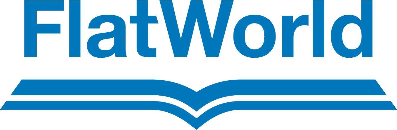 Catalog Logo - FlatWorld. Bringing Textbook Prices Back Down to Earth