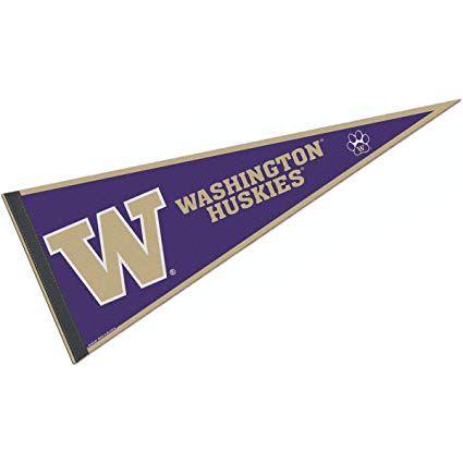 UDub Logo - College Flags and Banners Co. University of Washington Pennant Full Size  Felt
