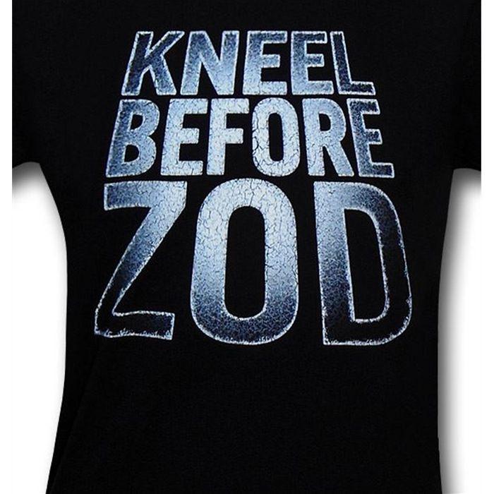 Superherostuff.com Logo - Superman Kneel Before Zod Logo Black T Shirt