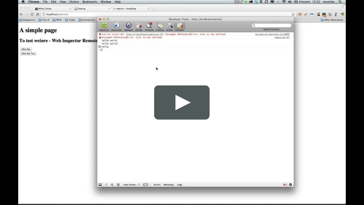 Weinre Logo - Debugging web pages on mobile devices using weinre
