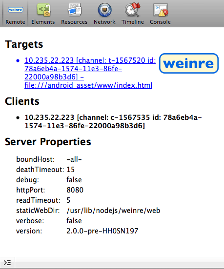 Weinre Logo - Weinre | PhoneGap Docs