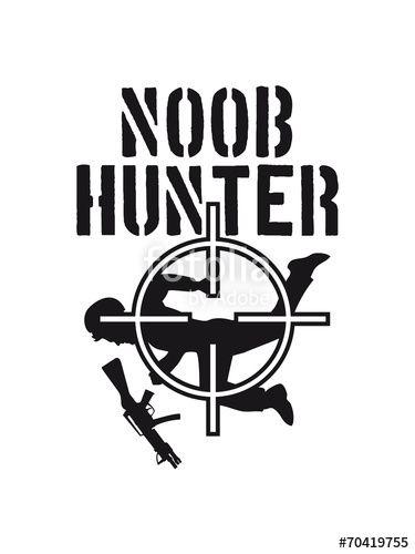 Shooter Logo - Shooter Noob Hunter Sniper Logo And Royalty Free Image