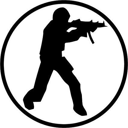 Shooter Logo - COUNTER STRIKE VIDEO GAME SHOOTER LOGO STICKERS SYMBOL