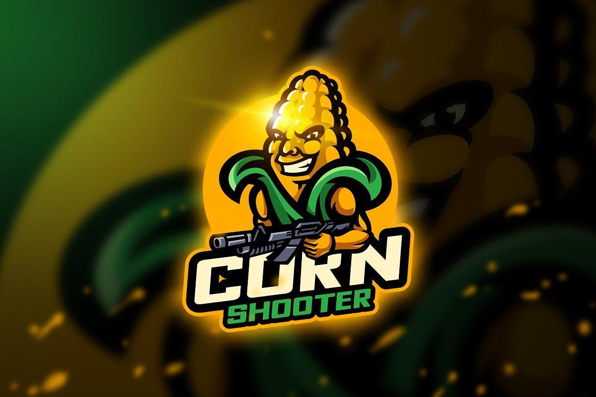 Shooter Logo - Corn Shooter & Esport Logo