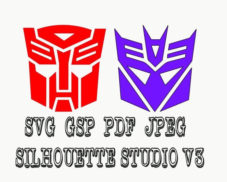 Transfomer Logo - Transformer logos vinyl decal Svg Pdf Jpeg Gsp Silhouette Studio For  silhouette cameo and other cutters