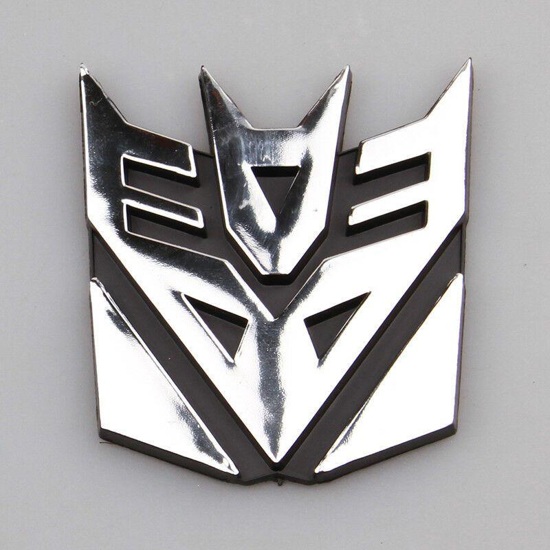 Transfomer Logo - Details about Motorcycle Auto Car Transformer Logo Emblem Badge Sticker  Decal Autobot Silver *