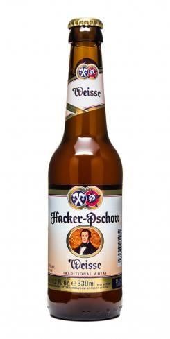 Hacker-Pschorr Logo - Hacker Pschorr Weisse. Rated 88. The Beer Connoisseur