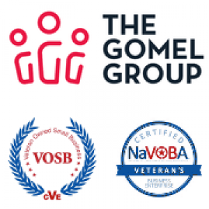 Vosb Logo - The Gomel Group logo with VOSB and NAVOBA certification