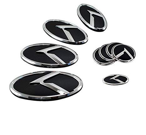 Optima Logo - LIGHTKOREA K Logo 3D Emblem Hood, Rear, Horn, Wheel Caps 7pc Set For KIA  Optima 2011-2013 K5