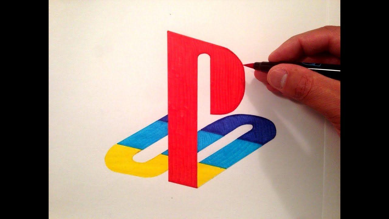 PlayStation Logo - How to Draw the Playstation Logo - YouTube