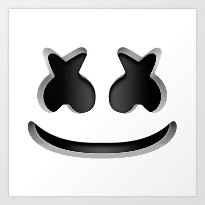 Marshmello Logo - Marshmello Mask Art Print