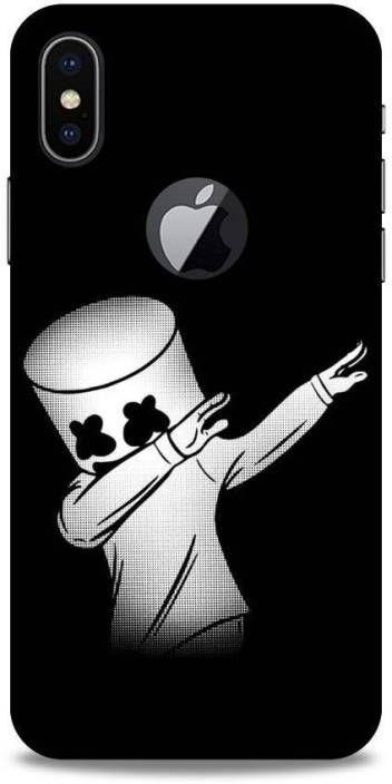 Marshmello Logo - VICTORYFLAG Back Cover for IPHONE X LOGO CUT marshmello Printed