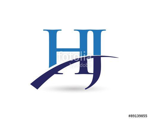 Hj Logo - HJ Logo Letter Swoosh Stock Image And Royalty Free Vector Files