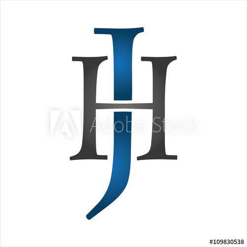 Hj Logo - JH HJ initial combine company logo blue this stock vector